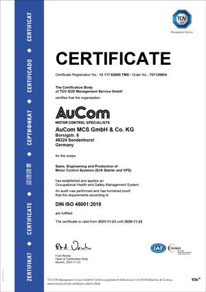 Certificate TÜV-SÜD ISO-45001 V-20231123 en